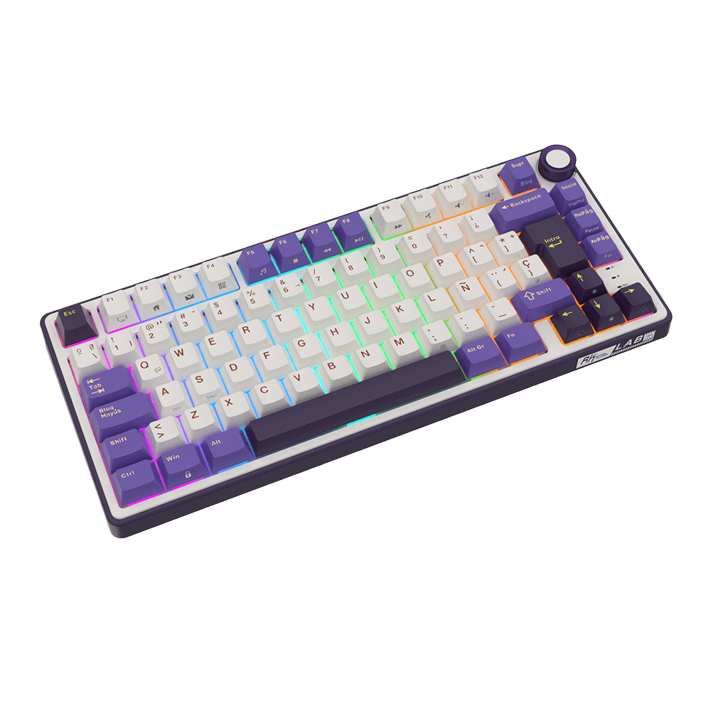 TECLADO MECANICO ROYAL KLUDGE RK-R75 ALAMBRICO (SW-KSILVER)-SKY CYAN12