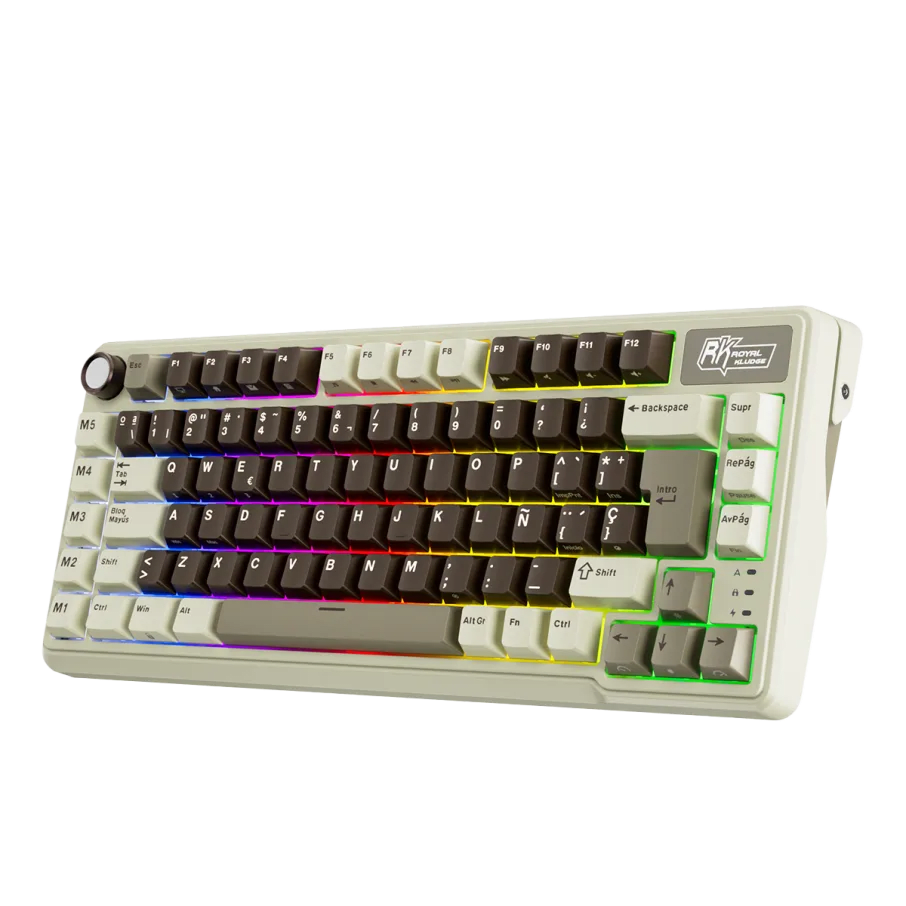 TECLADO MECANICO ROYAL KLUDGE RK-L75 INALAMBRICO RGB SP (SW-CREAMY)2