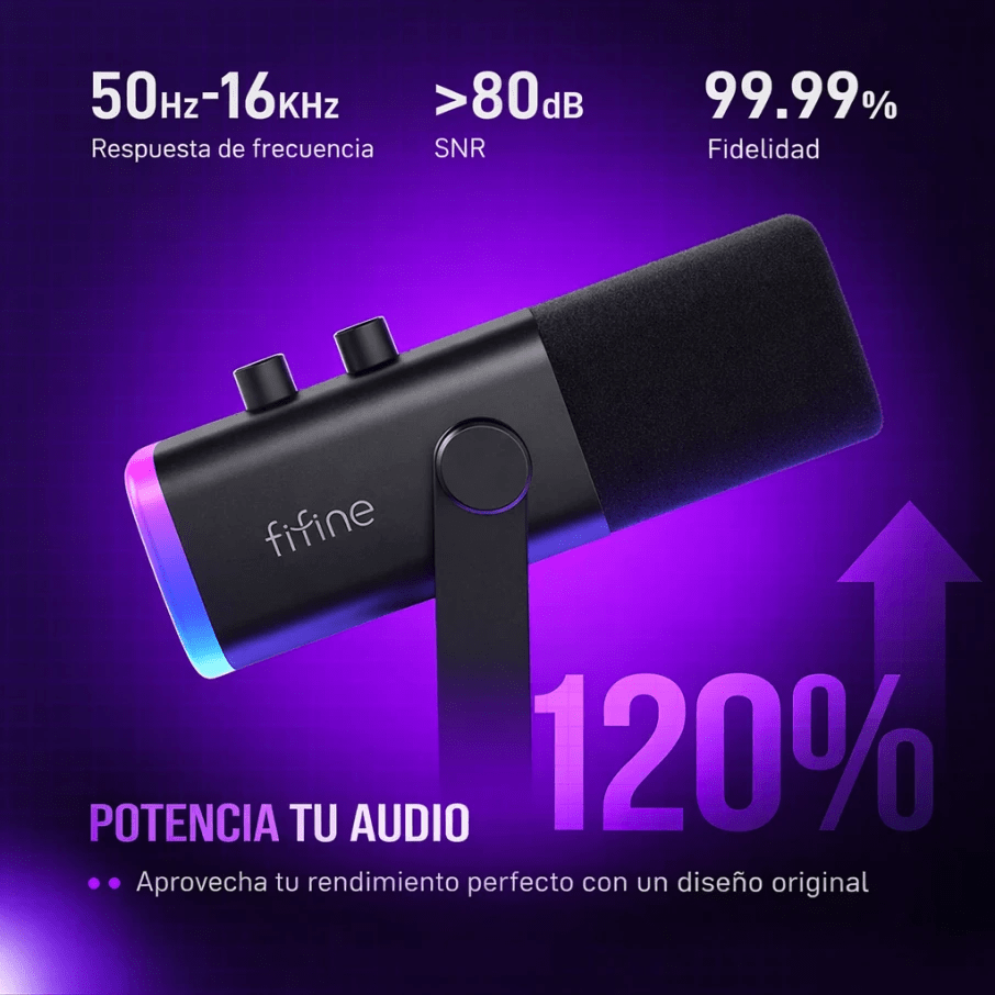 MICROFONO FIFINE AM8 DINAMICO NEGRO5