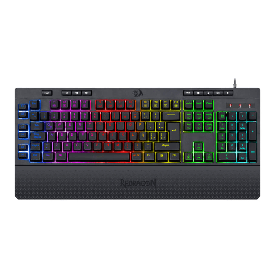 TECLADO SEMI MECANICO REDRAGON SHIVA K512RGB-SP NEGRO2