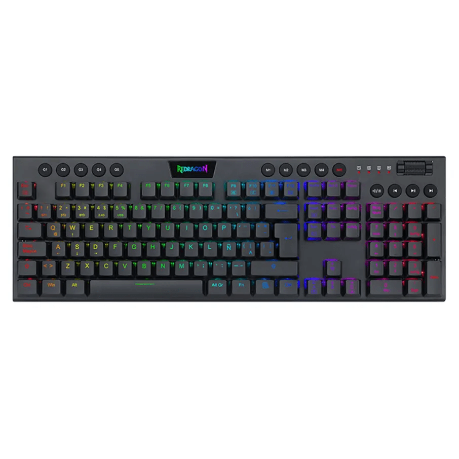 TECLADO MECANICO REDRAGON HORUS FS INALAMBRICO K618 (SW-ROJO) NEGRO2