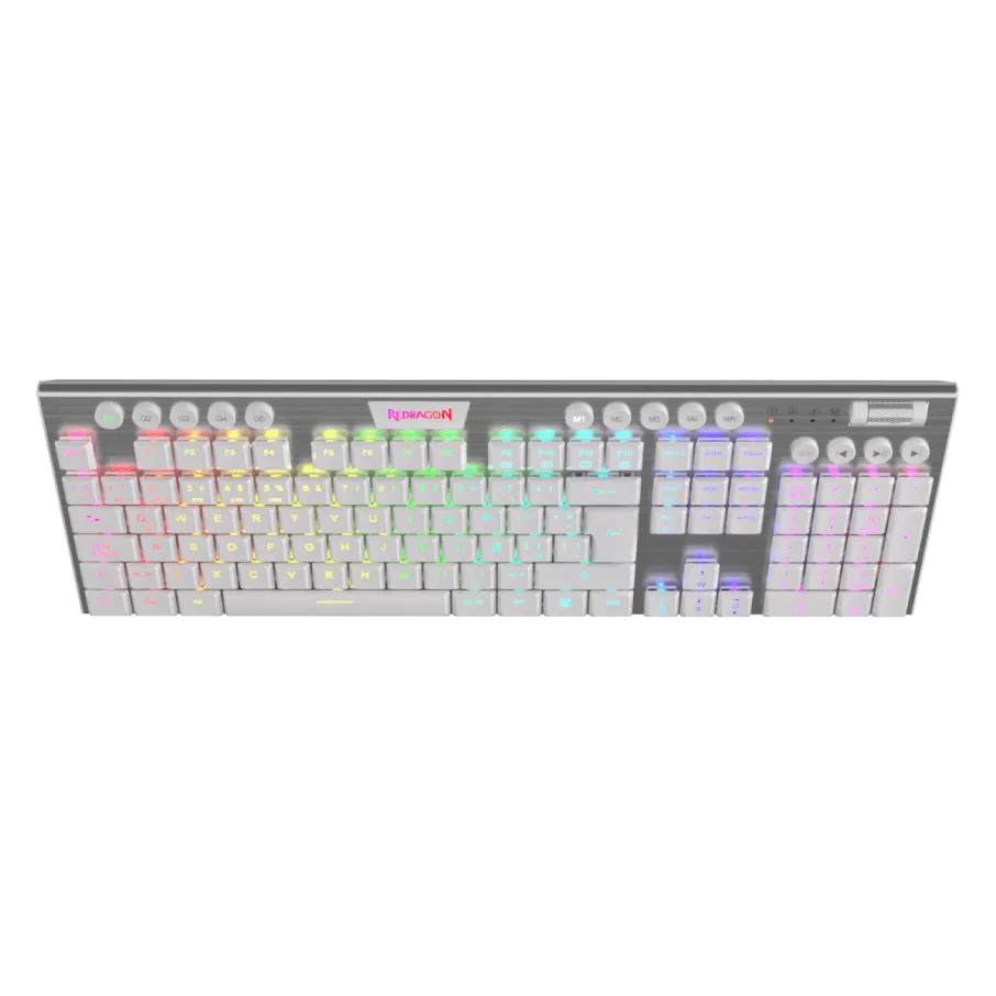 TECLADO MECANICO REDRAGON HORUS FS INALAMBRICO K618W (SW-ROJO) BLANCO3