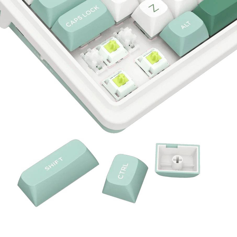 TECLADO REDRAGON GALATIN PRO-RGB INALAMBRICO BT INGLES WHITE/GREEN5