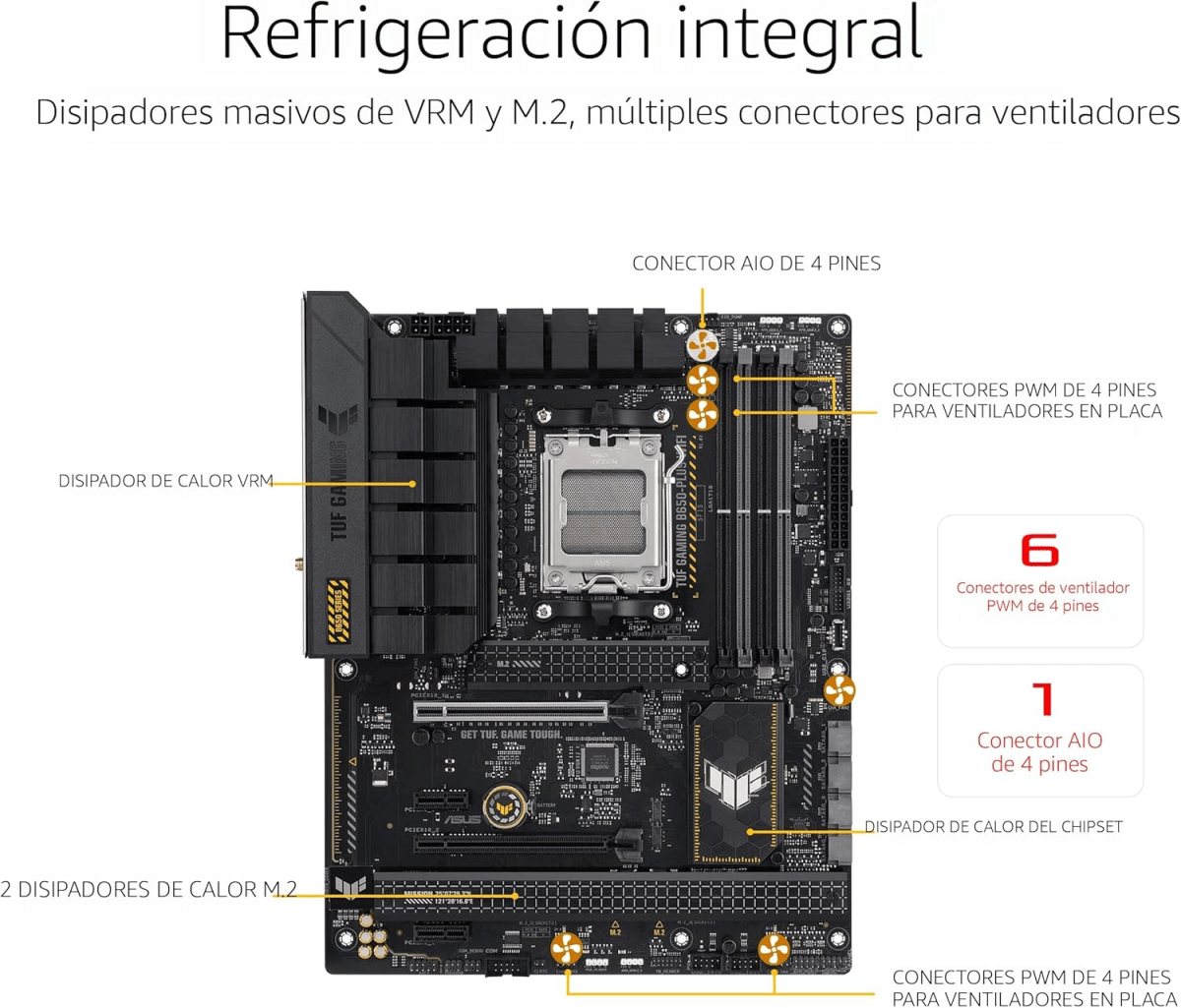 PLACA MADRE ASUS TUF GAMING B650-PLUS WIFI ATX AM5 DDR53