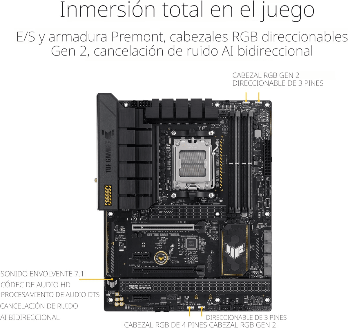 PLACA MADRE ASUS TUF GAMING B650-PLUS WIFI ATX AM5 DDR54