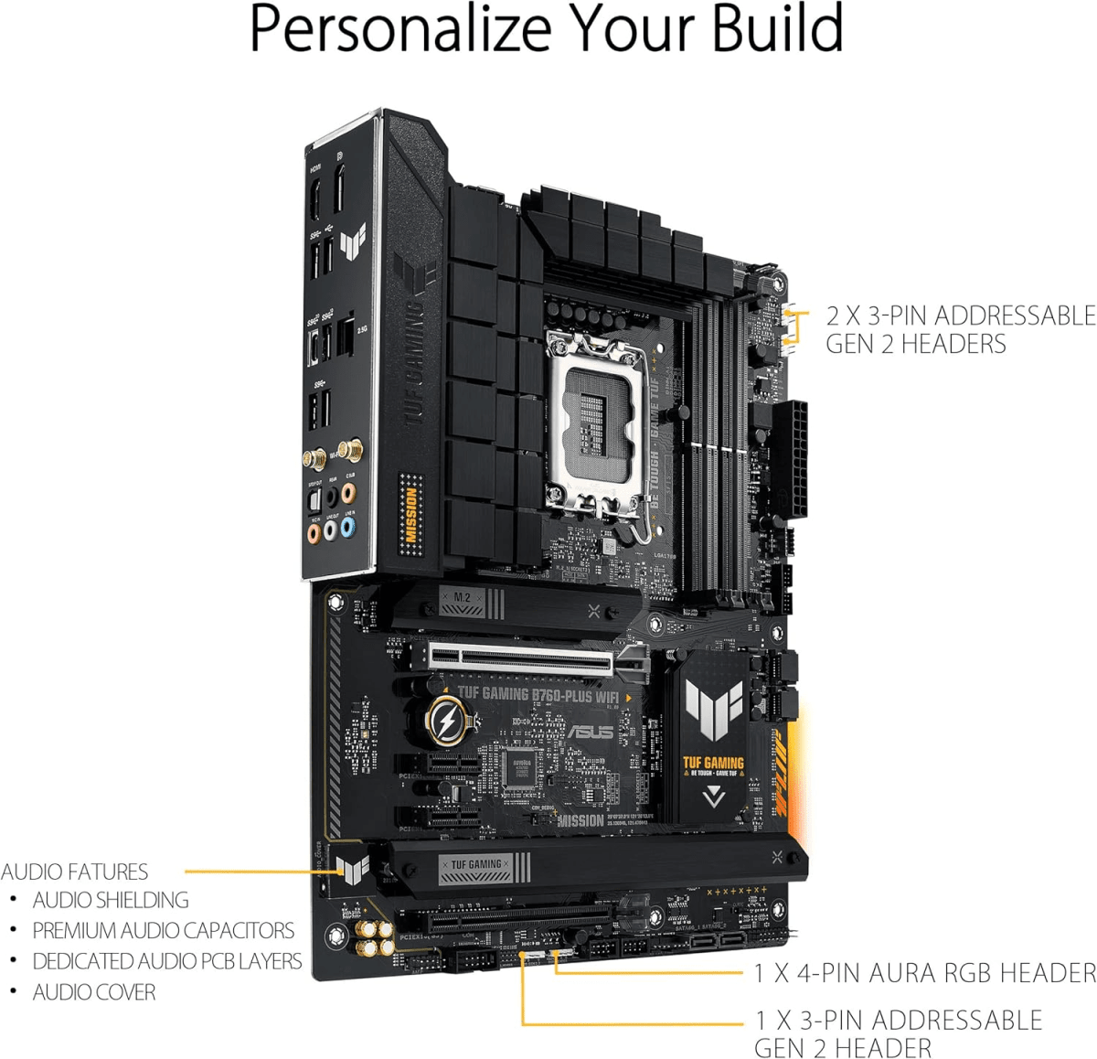 PLACA MADRE ASUS TUF GAMING B760-PLUS WIFI LGA 1700 DDR54
