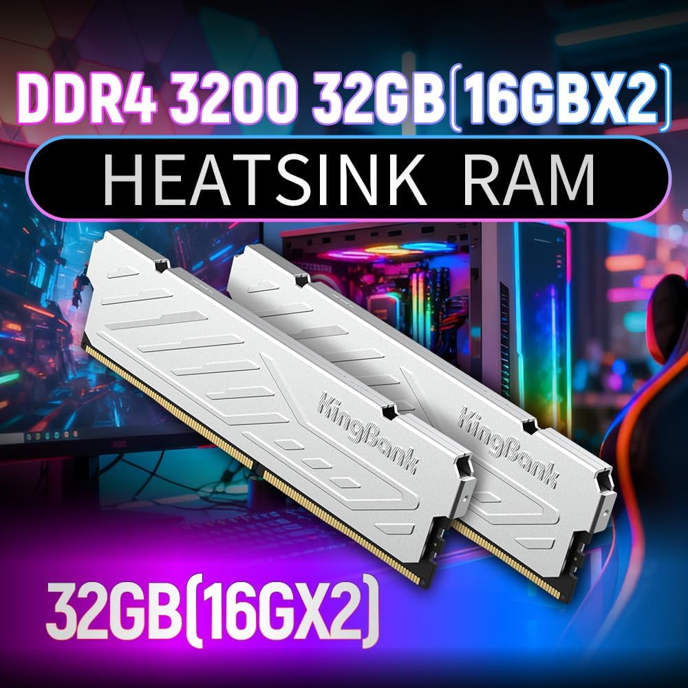 MEMORIA RAM KINGBANK 32GB(2X16GB) 3200MHZ DDR4 SILVER2