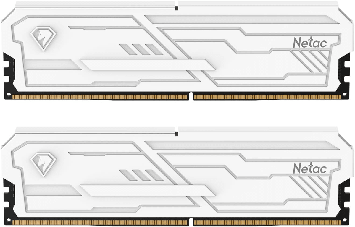 MEMORIA RAM NETAC SHADOW5 32GB (16x2) 3200MHZ DDR4 WHITE 0