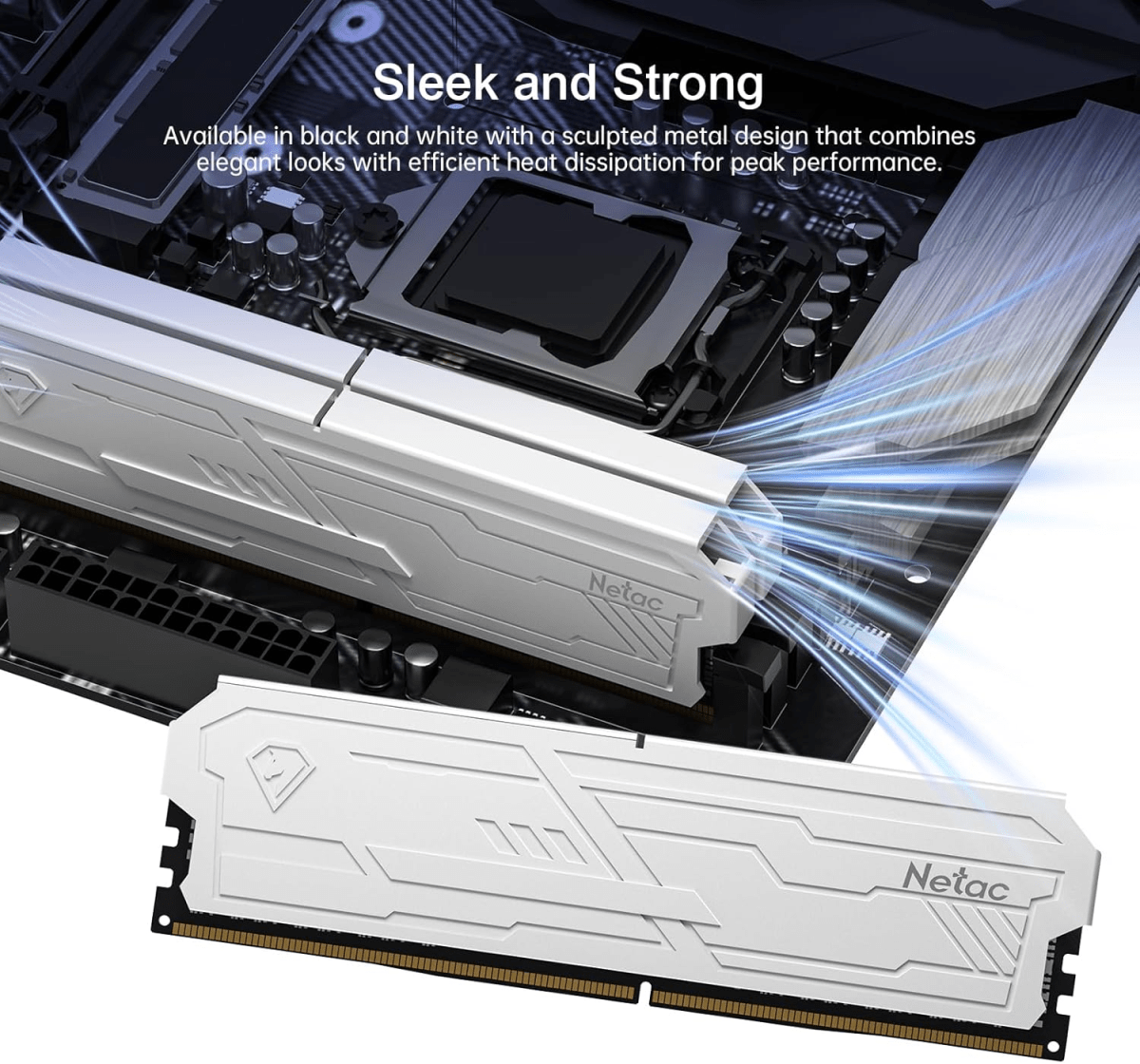 MEMORIA RAM NETAC SHADOW5 32GB (16x2) 3200MHZ DDR4 WHITE3