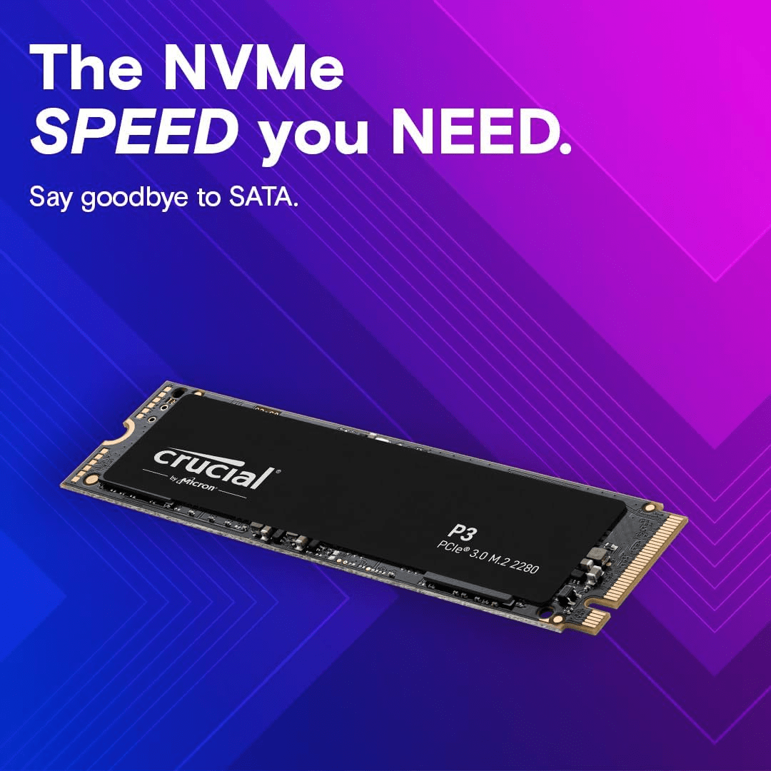 SSD M.2 CRUCIAL P3 2TB PCIE GEN3x4 NVME3