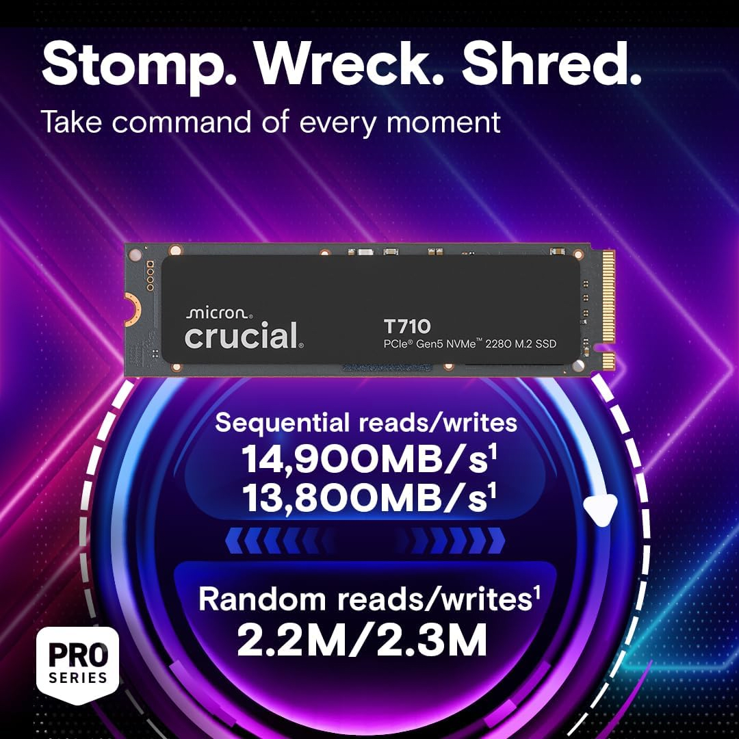 SSD M.2 CRUCIAL T710 2TB GEN5 14500 MB/S NMVE2