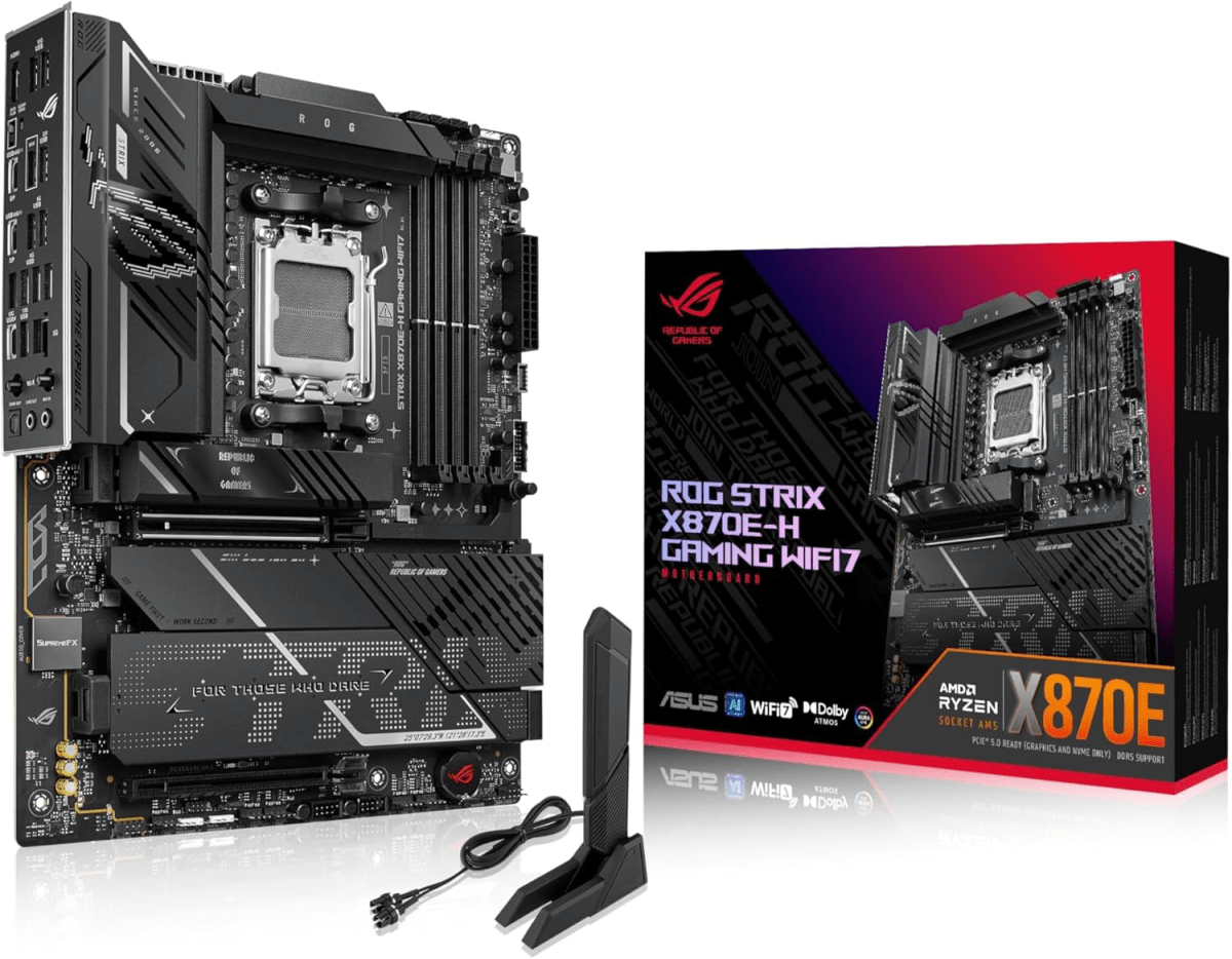 PLACA MADRE ASUS ROG STRIX X870E-H GAMING WIFI7 ATX AM5 DDR5 0