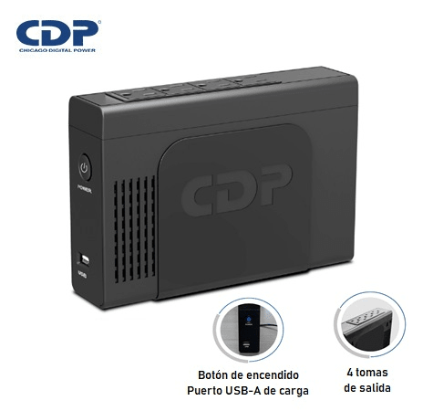 UPS CDP LI-504I INTERACTIVO PORTATIL 500VA/250W 4 SALIDAS C/BATERIA 0