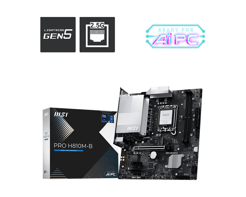 PLACA MADRE MSI PRO H810M-B MATX LGA1851 DDR5 0