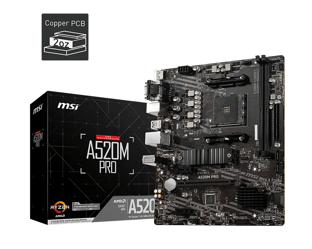 PLACA MSI A520M PRO AM4 DDR4 0