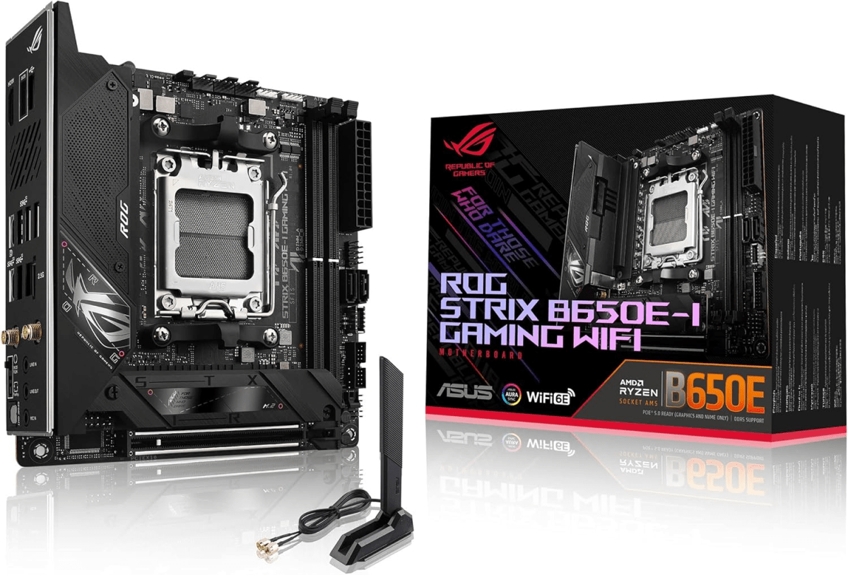 PLACA MADRE ASUS ROG STRIX B650E-I GAMING WIFI MITX AM5 DDR5 0