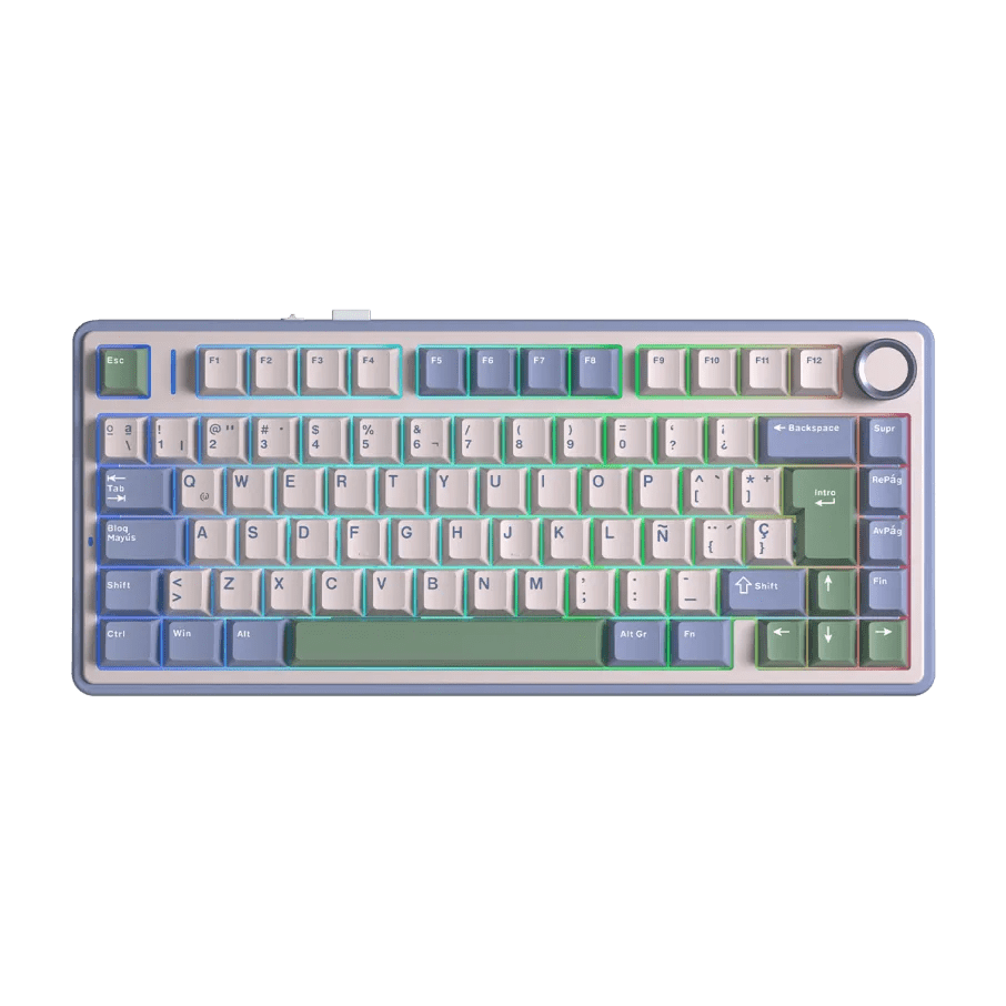 TECLADO MECANICO AULA F75 DONGLE 2.4 BT SP (SW-REAPER)5