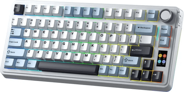 TECLADO MECANICO AULA S75 PRO RGB DONGLE 2.4 BT US (SW-SEIYA) BLACK/WHITE/DARK PURPLE3