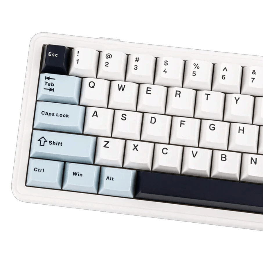 TECLADO MECANICO AULA F65 RGB DONGLE 2.4 BT US (SW-REAPER) WHITE/BLUE/DARK PURPLE2