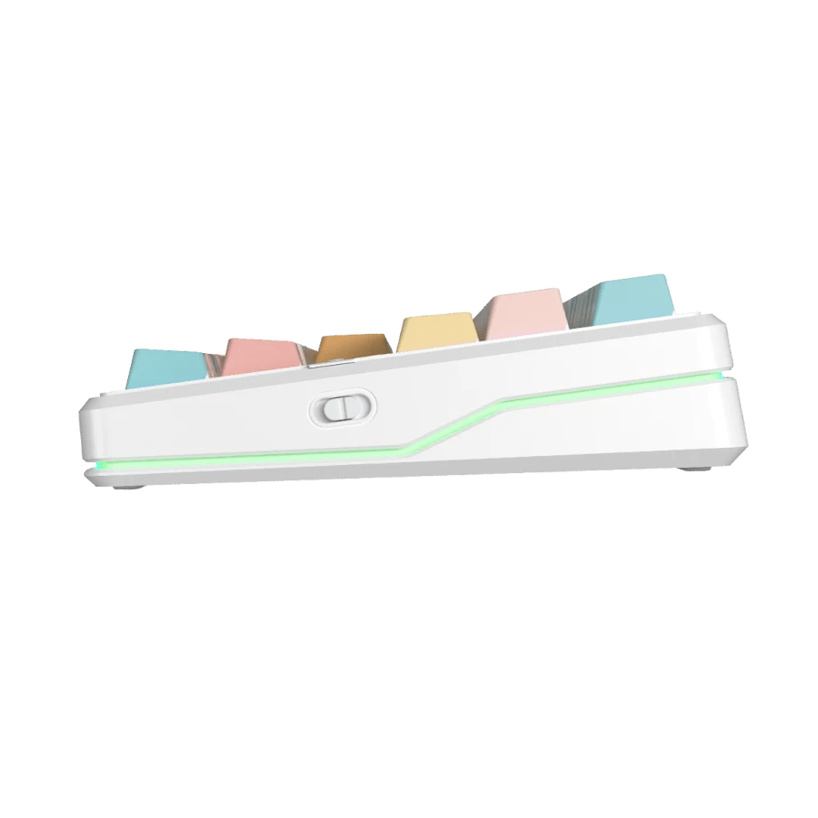 TECLADO MECANICO AULA F87 PRO V2 RGB DONGLE 2.4 BT US (SW-METEOR ICE CREAM)3