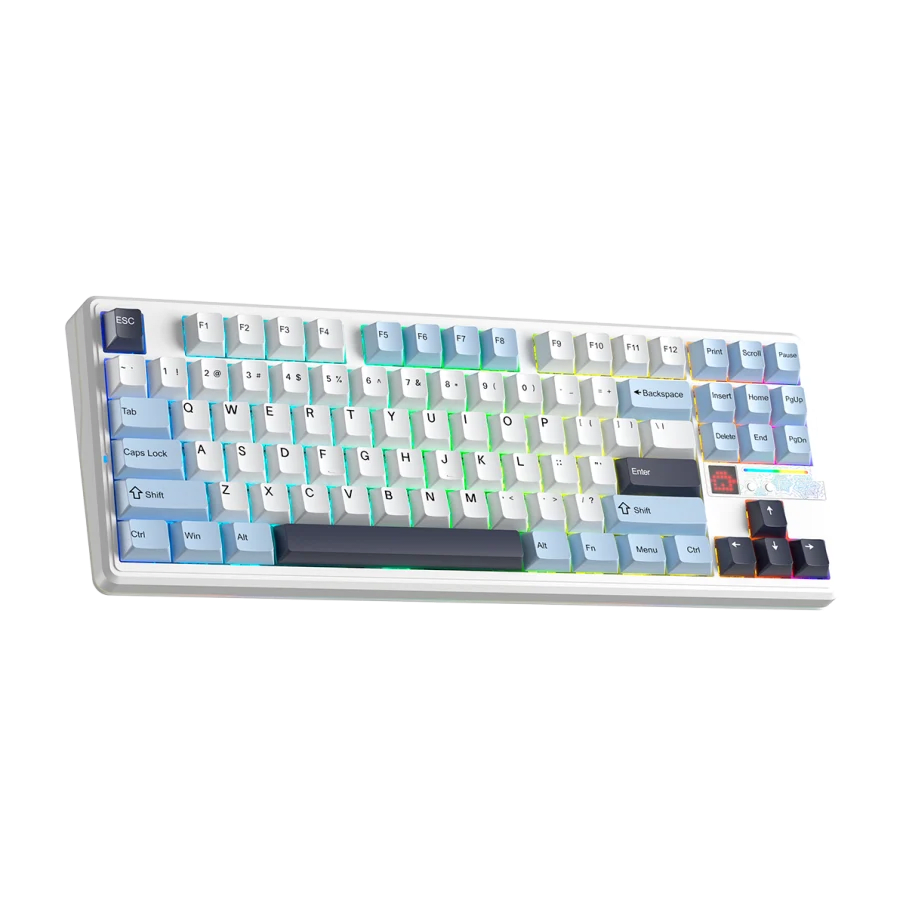 TECLADO MECANICO AULA F87 PRO V2 RGB DONGLE 2.4 BT US (SW-STAR VECTOR)2