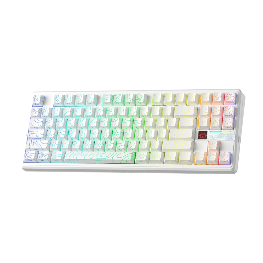 TECLADO MECANICO AULA F87 PRO V2 RGB DONGLE 2.4 BT US (SW-STAR VECTOR)7