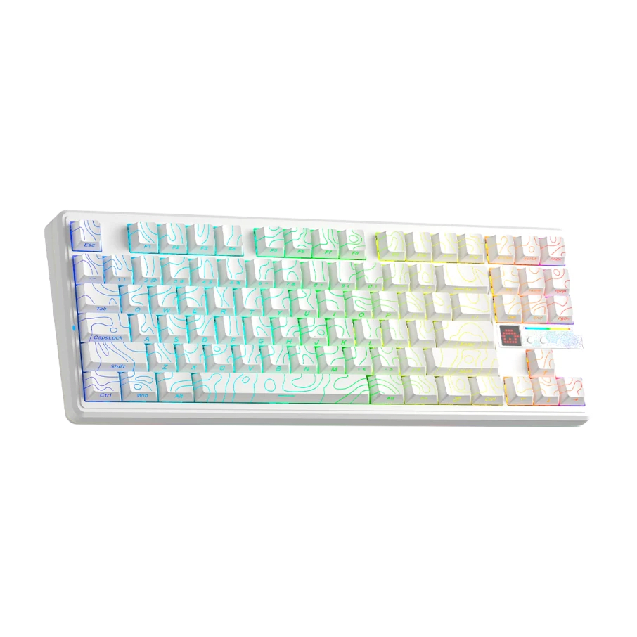 TECLADO MECANICO AULA F87 PRO V2 RGB DONGLE 2.4 BT US (SW-STAR VECTOR)8