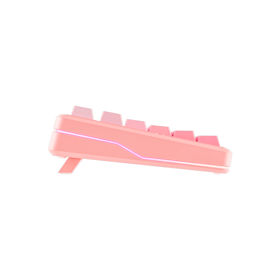 TECLADO MECANICO AULA F87 PRO V2 RGB DONGLE 2.4 BT US (SW-STRAWBERRY MINT) GRADIENT PINK3