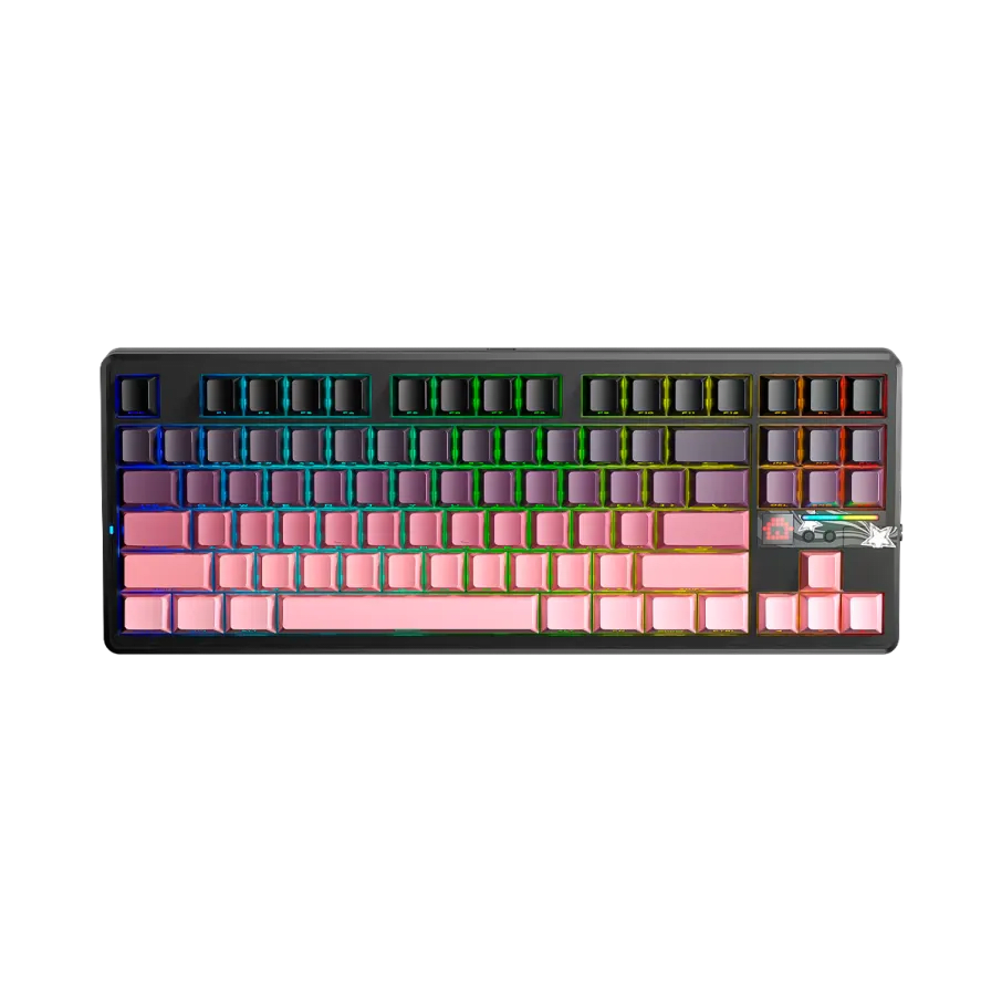 TECLADO MECANICO AULA F87 PRO V2 RGB DONGLE 2.4 BT US (SW-X3) 0