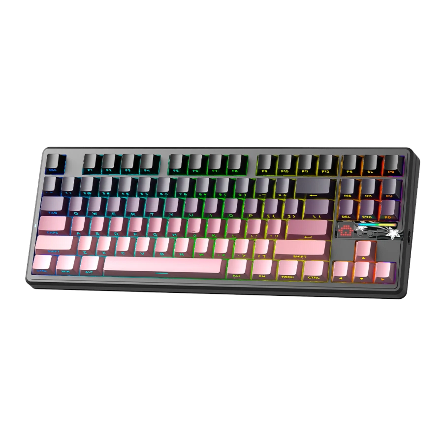 TECLADO MECANICO AULA F87 PRO V2 RGB DONGLE 2.4 BT US (SW-X3)4