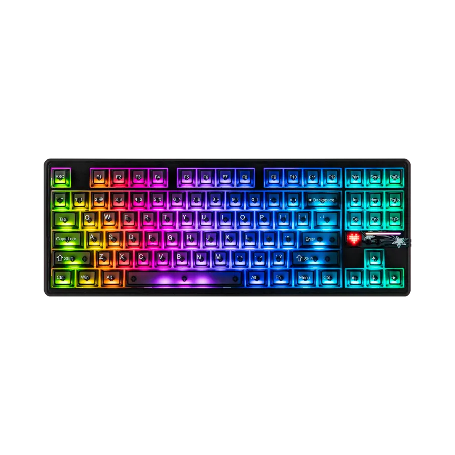 TECLADO MECANICO AULA F87 PRO V2 RGB DONGLE 2.4 BT US (SW-X3)6