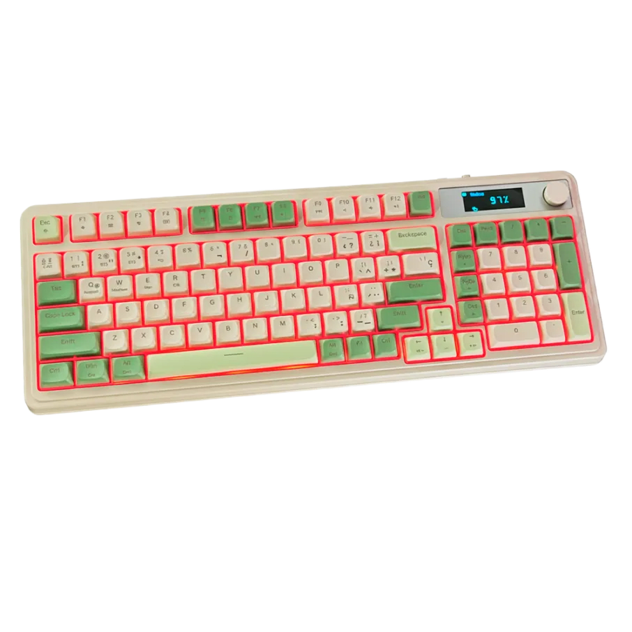 TECLADO MECANICO AULA S99 PRO RGB DONGLE 2.4 BT US 0