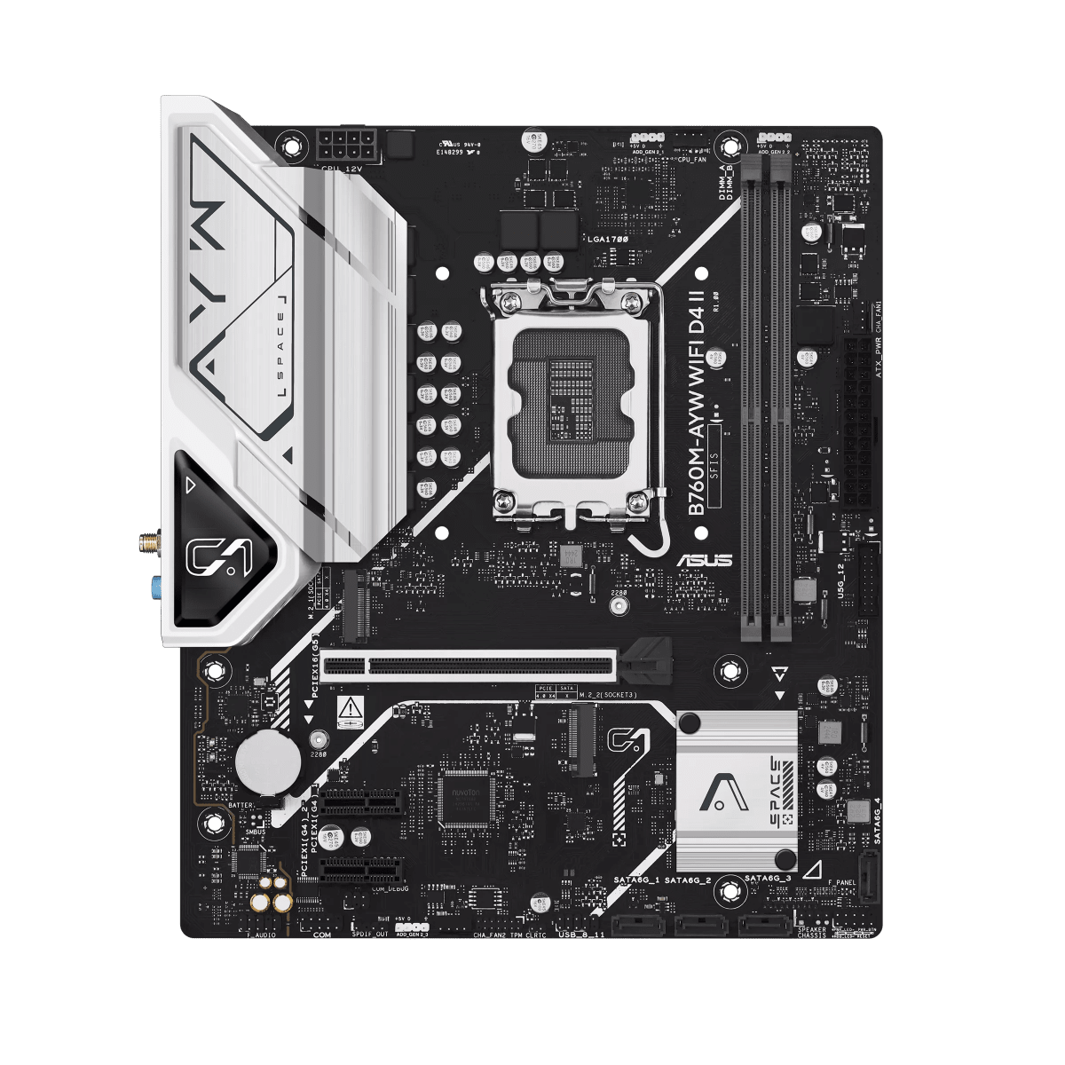 PLACA MADRE ASUS B760M-AYW WIFI D4 MATX LGA1700 DDR42