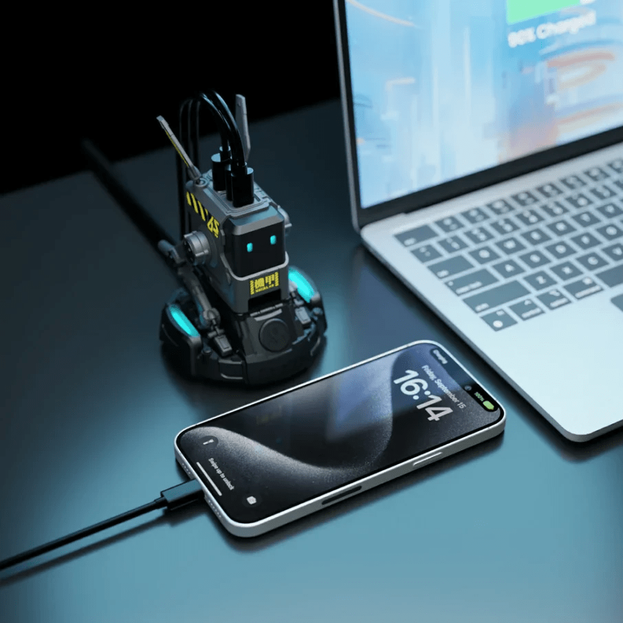 CARGADOR PORTATIL GRAVASTAR ALPHA65 65W USB C ROBOT FAST GAN CHARGER6