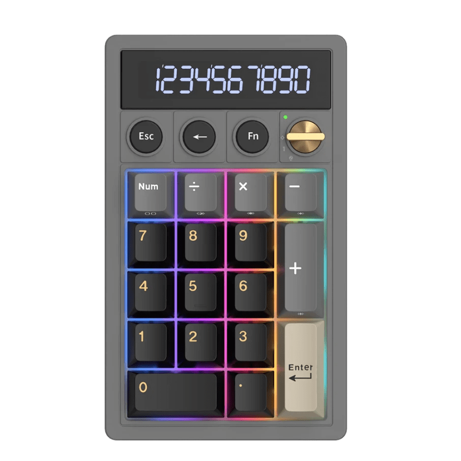 TECLADO NUMPAD MECÁNICO ROYAL KLUDGE RK M20 DONGLE 2.4 BT WIRED PHANTOM (SW-CREAMY)4