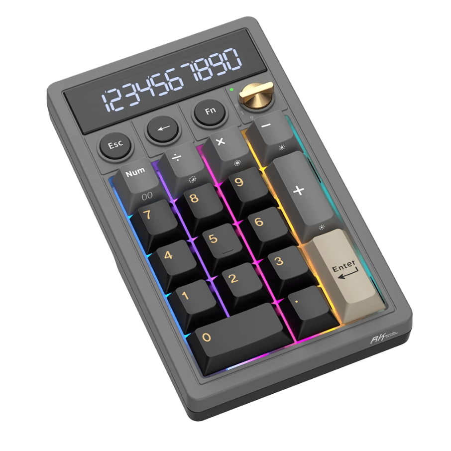 TECLADO NUMPAD MECÁNICO ROYAL KLUDGE RK M20 DONGLE 2.4 BT WIRED PHANTOM (SW-VIOLET)3