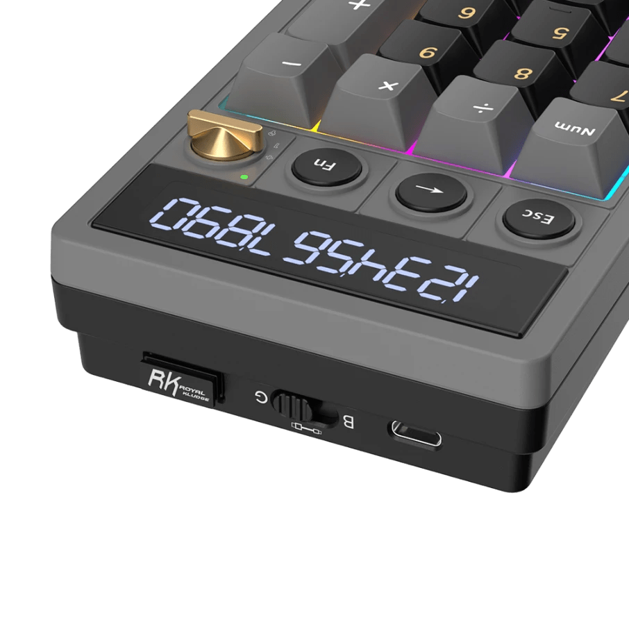TECLADO NUMPAD MECÁNICO ROYAL KLUDGE RK M20 DONGLE 2.4 BT WIRED PHANTOM (SW-VIOLET)4