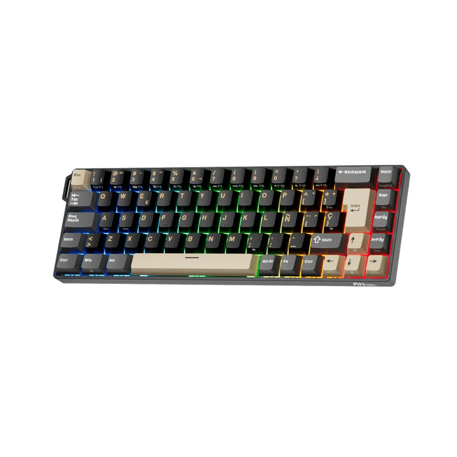 TECLADO MAGNETICO ROYAL KLUDGE RK68 HE ALAMBRICO RGB 68% SP (SW-MINT MAGNETIC) PHANTOM3