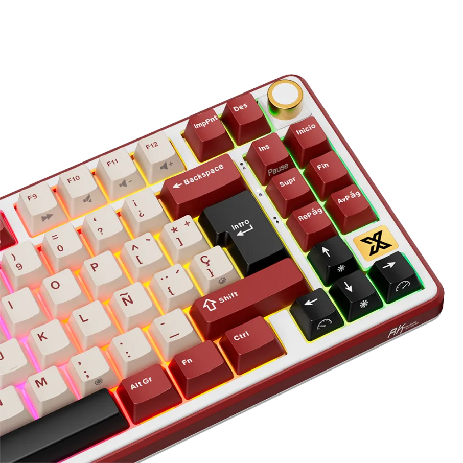 TECLADO MECANICO ROYAL KLUDGE RK-X87 INALAMBRICO BT DONGLE RGB 75% SP (SW-BEIGE)3
