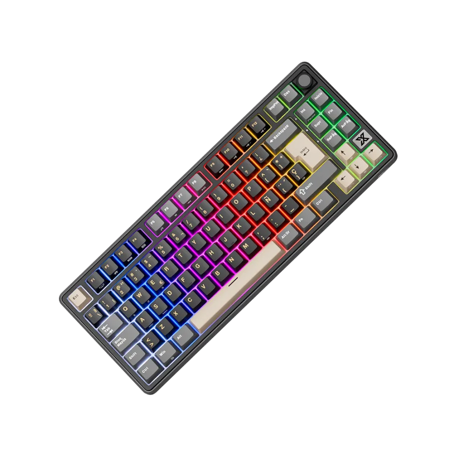 TECLADO MECANICO ROYAL KLUDGE RK-X87 INALAMBRICO BT DONGLE RGB 75% SP (SW-BEIGE)6