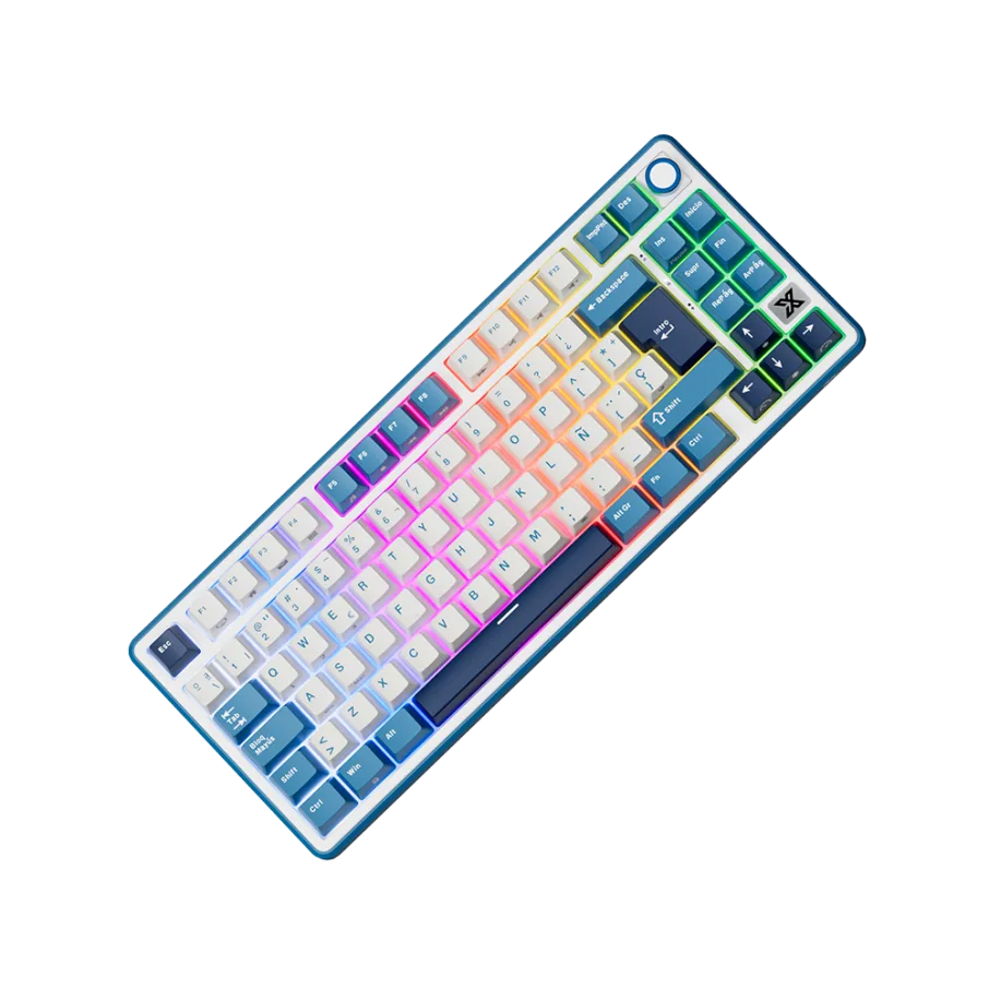 TECLADO MECANICO ROYAL KLUDGE RK-X87 INALAMBRICO BT DONGLE RGB 75% SP (SW-BEIGE)10