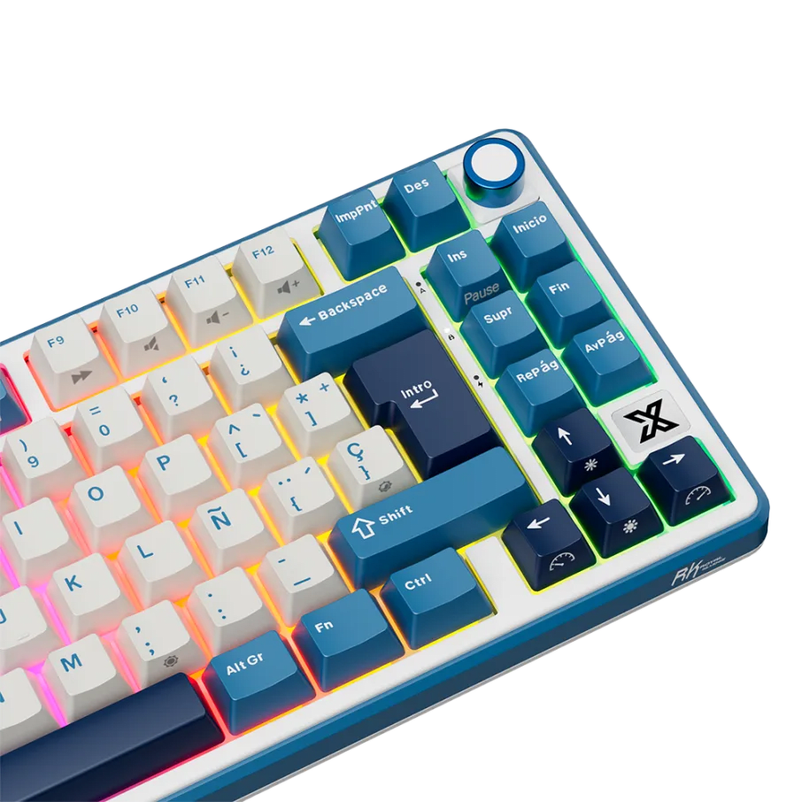TECLADO MECANICO ROYAL KLUDGE RK-X87 INALAMBRICO BT DONGLE RGB 75% SP (SW-BEIGE)11