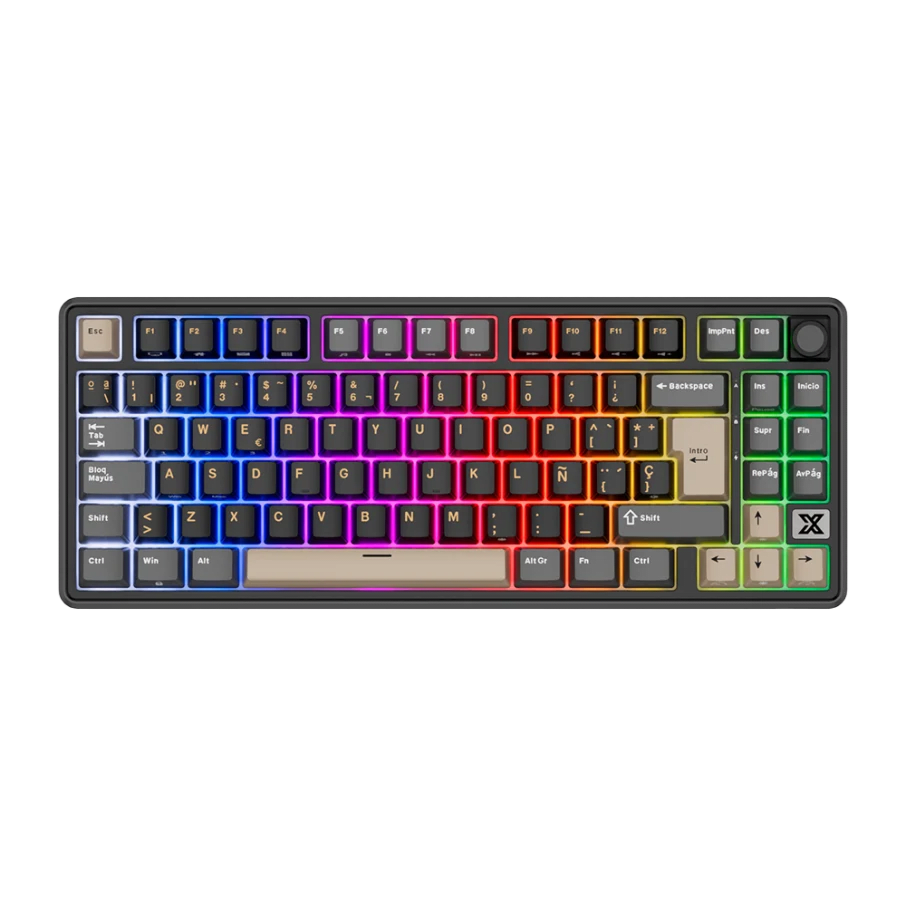 TECLADO MECANICO ROYAL KLUDGE RK-X87 ALAMBRICO RGB 75% SP (SW-CREAMY) BLACK NIGHT15