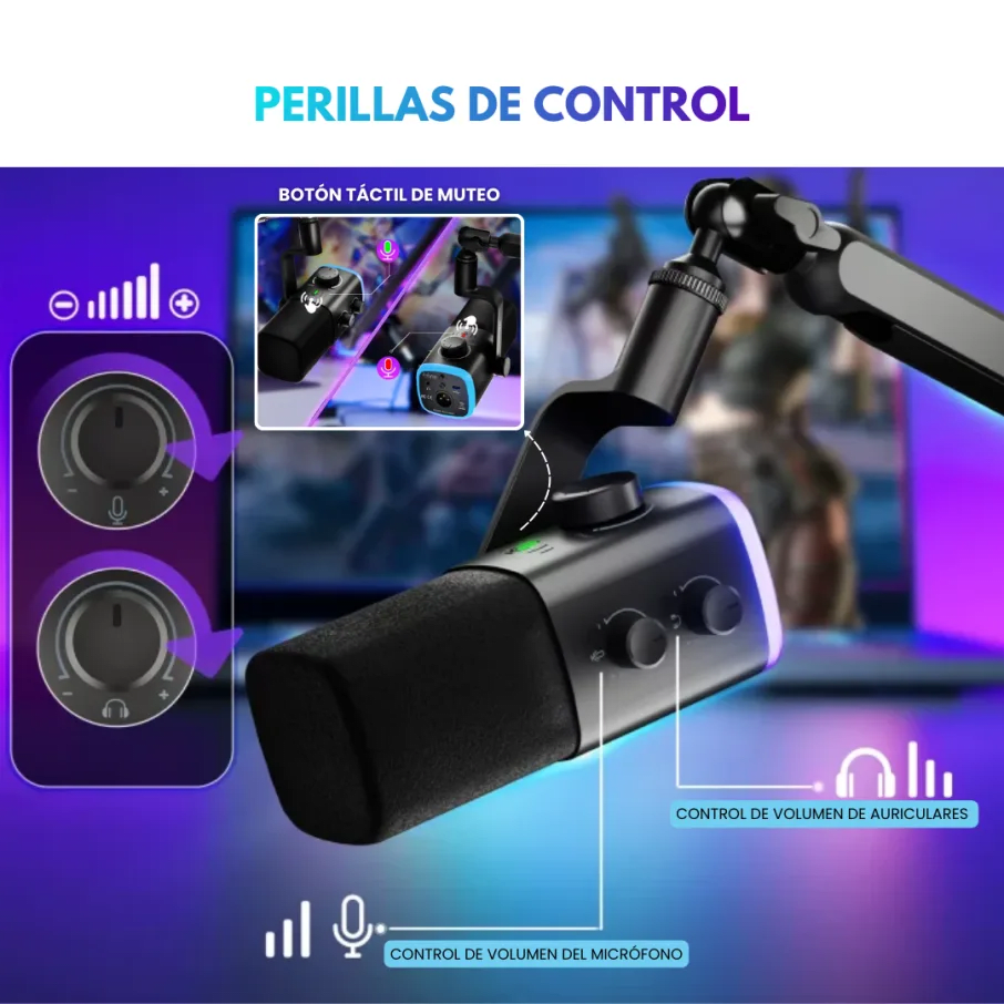 MICROFONO FIFINE AM9 RGB XLR DINAMICO3