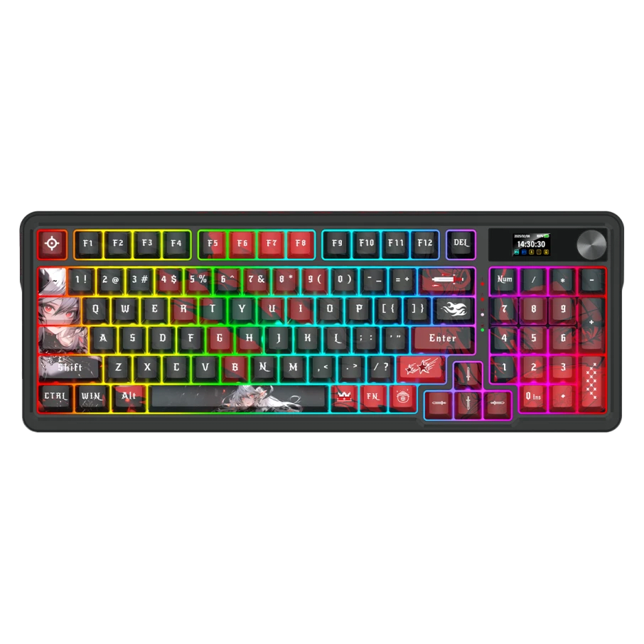 TECLADO MECANICO REDRAGON ARTEMIS PRO RGB DONGLE 2.4 BT US (SW-MINT MAMBO) ANIME 0