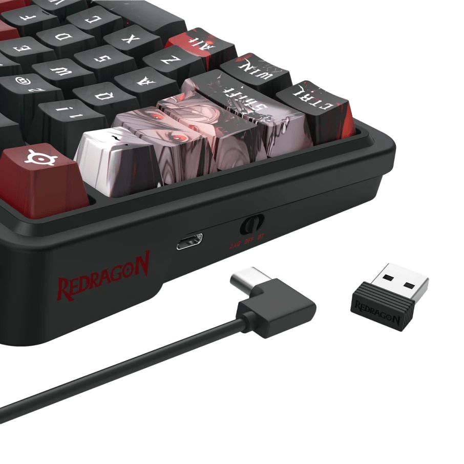 TECLADO MECANICO REDRAGON ARTEMIS PRO RGB DONGLE 2.4 BT US (SW-MINT MAMBO) ANIME4