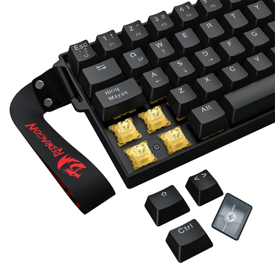 TECLADO MAGNETICO REDRAGON FIZZ K617 HE RGB ALAMBRICO SP (SW-ULTRA MAG) NEGRO5