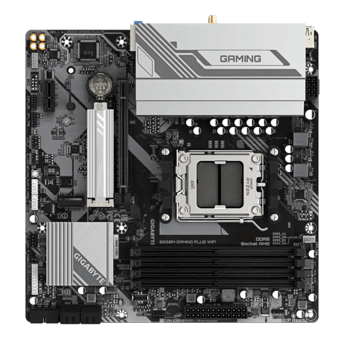 PLACA MADRE GIGABYTE B650M GAMING PLUS WIFI MATX AM5 DDR55