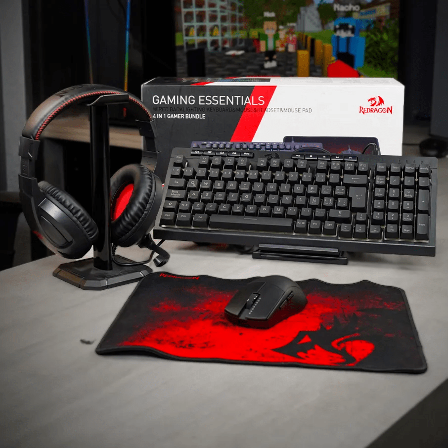 COMBO REDRAGON ESSENTIALS 4 EN 1 S147-SP SHIVA K515 + K1NG M724 + CRONUS H211 + PISCES P016 0
