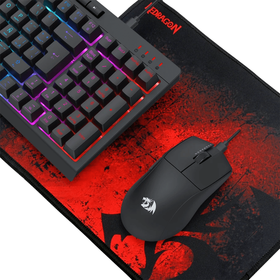 COMBO REDRAGON ESSENTIALS 4 EN 1 S147-SP SHIVA K515 + K1NG M724 + CRONUS H211 + PISCES P0165